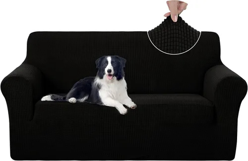 Vista 72 de U-NICE HOME Funda para sofá biplaza elástica, cubierta para sofá, funda para sillón, protector de muebles para sofá con 2 cojines, funda para sofá