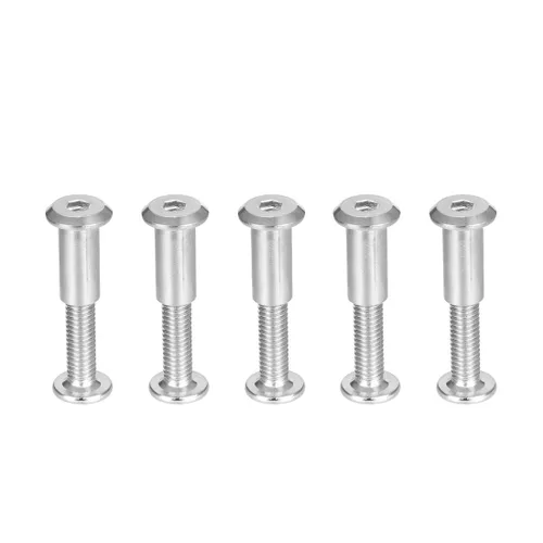 Vista 6 de uxcell Poste de tornillo para orificio de 5/16 pulgadas (0.315 in) de diámetro, hebilla de cinturón macho M6x16mm, pernos de encuadernación de cuero