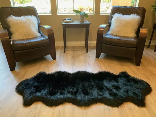 Vista 12 de LAMBZY Alfombra de pelo de oveja sintética, hipoalergénica, súper suave, sedosa para sala de estar, habitación de los niños, sofá