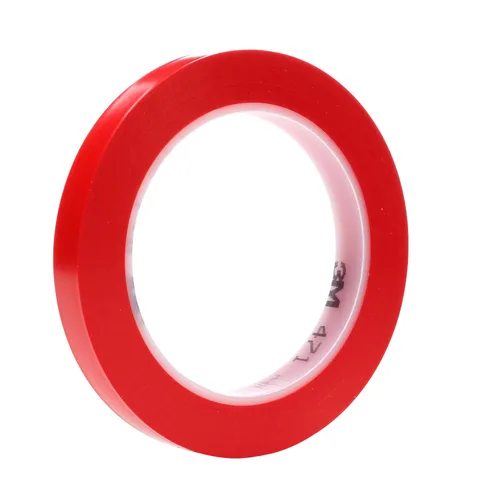 Vista 17 de 3M Cinta de vinilo 471, Rojo, 1 1/2 in x 36 yardas, 5.2 mil, 24 rollos por caja