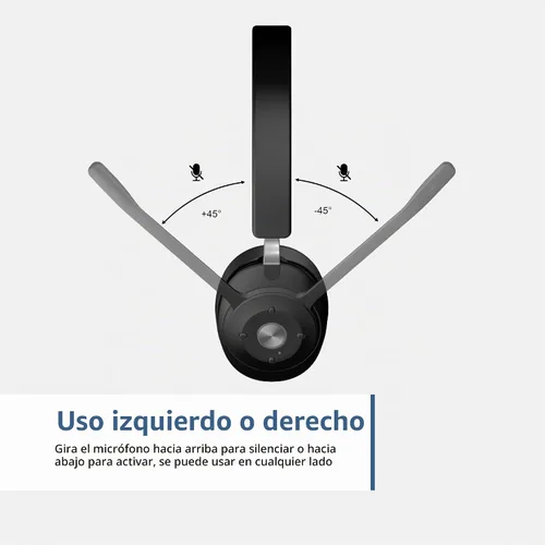 Vista 9 de Cyber Acoustics Auriculares Bluetooth HS-2000BT, ANC, ENC Cancelación