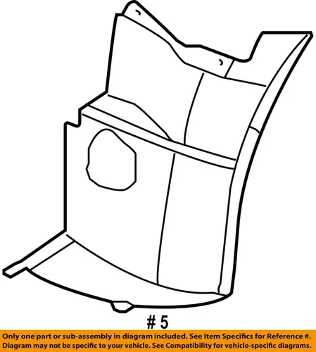 Vista 2 de General Motors Chevrolet GM OEM 06-13 Corvette-Front Fender Liner Splash Shield Izquierdo 15834373