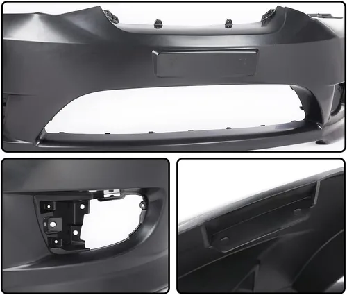 Vista 8 de PIT66 Cubierta para paragolpe frontal con orificios para luces antiniebla Preparada Compatible con Hyundai Tiburon 2005-2006 865112C500 HY1000153