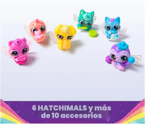 Vista 5 de Hatchimals Alive Rainbow Hatchery, 6 huevos sorpresa, a partir de 3 años