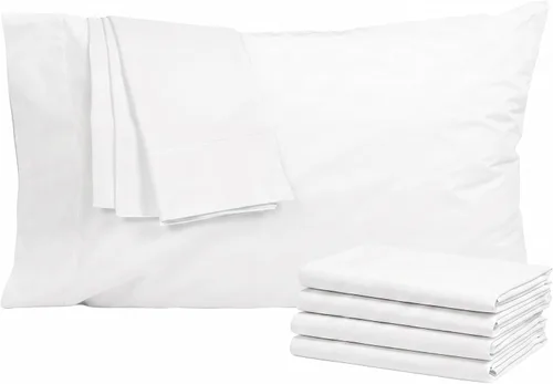 Vista 23 de Pillow Cases 100% Cotton Percale Standard Queen Set of 2 Blue Floral Floral Pillowcases Breathable Hypoallergenic Pre-Shrunk, 20 Inch x 30 Inch
