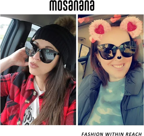 Vista 2 de mosanana Gafas de sol de ojo de gato de moda para mujer estilo de gran tamaño MS51802