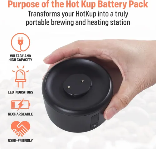 Vista 2 de Batería calentadora de taza de café HotKup para taza de calefacción controlada por temperatura HotKup