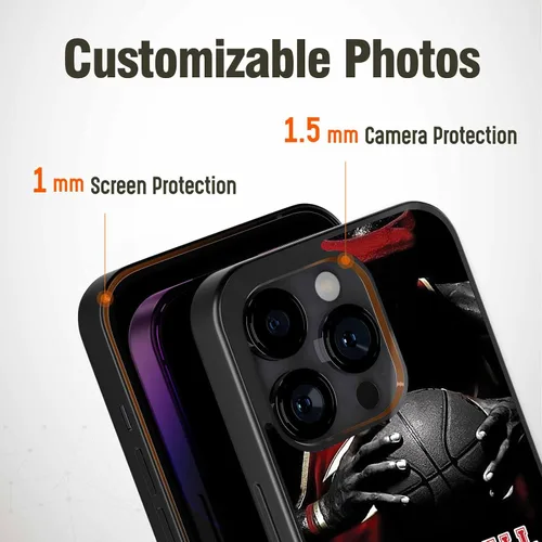 Vista 3 de Fundas de silicona de baloncesto para iPhone 11 12 13 14 Pro Max Plus Mini Xr Xs, Samsung Note 7 8 9 10 20 Ultra Plus, Moto Edge 20 Pro LITE, Pixel