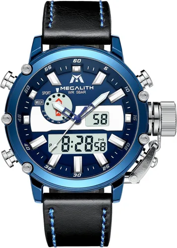 Vista 8 de MEGALITH Relojes digitales militares para hombre reloj deportivo al aire libre táctico de 1772in cara grande 5 ATM resistente al agua con alarma
