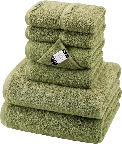 Vista 36 de SEMAXE Juego de toallas de baño familiar de 12 piezas - 100% algodón, 4 toallas de baño, 4 toallas de mano, 4 paños, ultrasuave y súper absorbente