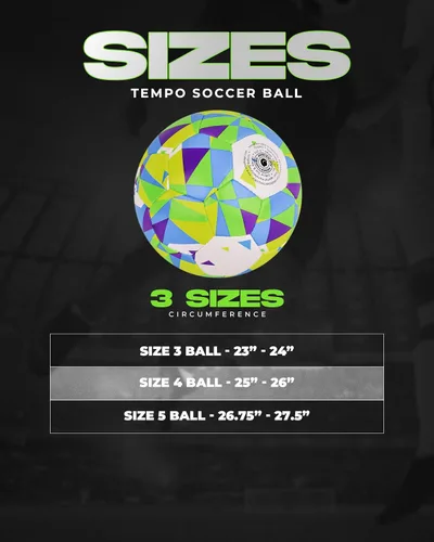 Vista 2 de American Challenge Tempo Balón de fútbol – Balón de fútbol profesional para campos de césped – Pelotas de fútbol duraderas cosidas a máquina de TPU