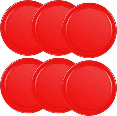 Vista 8 de Coopay 3 1/4 Inches Air Hockey Pucks 6 Pack Full Size Heavy Replacement Pucks for Game Tables Equipment Accessories