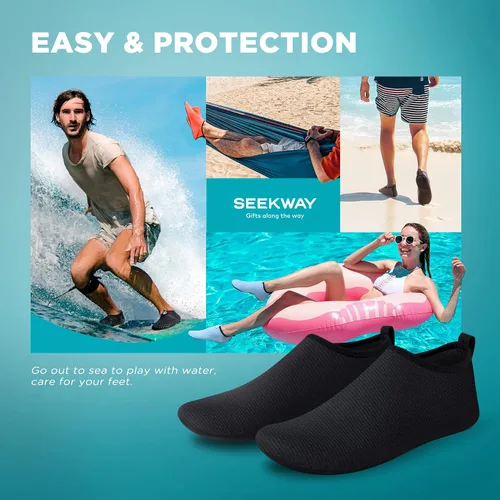 Vista 6 de SEEKWAY Zapatos de agua unisex medias acuáticas descalzas y secado rápido para deportes al aire libre natación playa yoga surf piscina SK002