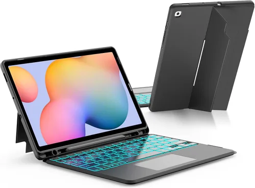 Vista 12 de JUQITECH Funda magnética con teclado trackpad para Samsung Galaxy Tab A8 Negro A8