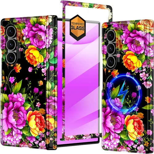Vista 38 de Hekodonk Funda para Galaxy Z Flip 7, compatible con MagSafe, protector de pantalla integrado, protección de bisagra, magnética, delgada, a prueba