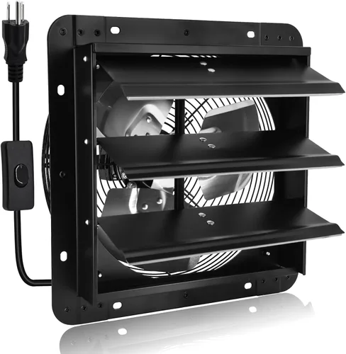 Vista 19 de Criditpid Ventilador Extractor de Pared con Persiana de 7 Pulgadas, Ventilador Extractor de Cocina con Interruptor de Encendido/Apagado para Ático