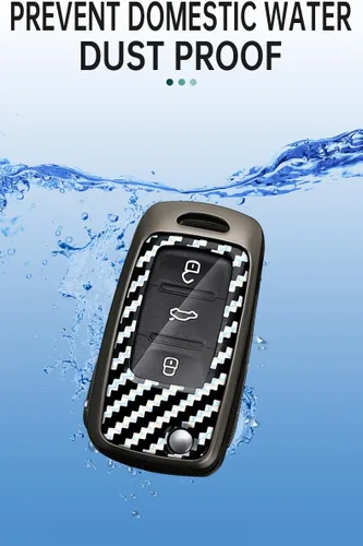 Vista 8 de ontto Funda para llavero de automóvil para Volkswagen Jetta Golf GTI Passat Polo Tiguan Atlas Touareg Beetle Flip Flip Llave plegable, soporte