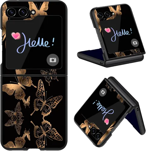 Vista 31 de Diseñada para Samsung Galaxy Z Flip 4 5G, funda rígida para teléfono de PC, a prueba de golpes y caídas, patrones de moda para una protección Gatos