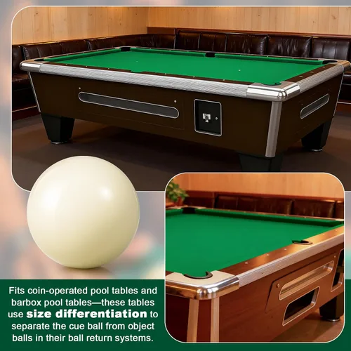 Vista 4 de Soulchen Bola de entrenamiento de gran tamaño de 2 3/8 pulgadas, adecuada para mesa de billar para mesas de billar y mesas de bar