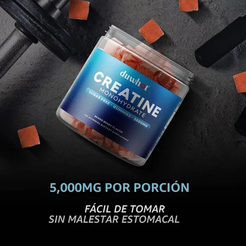 Vista 7 de Duwhot - Gomitas de monohidrato de creatina para hombres, 120