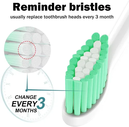Vista 6 de Cabezales de cepillo de dientes de repuesto para Philips Sonicare E-Series/Essence/Xtreme/Elite y otros modelos de cepillos de dientes eléctricos