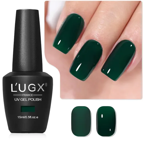 Vista 7 de L'UGX Esmalte de Uñas en Gel Negro Navideño 15ML (0.5 onzas líquidas) Removible Colores de Gel UV para Arte de Uñas Manicura y Pedicura DIY en Casa