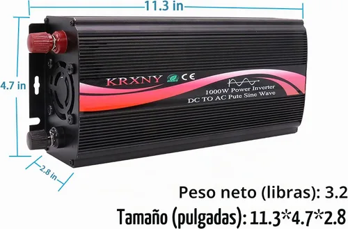 Vista 5 de Inversor de corriente de onda sinusoidal pura de 1000 W