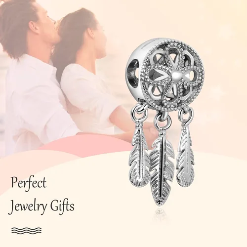 Vista 3 de Annmors Jewelry Birthday Charms for Woman-925 Sterling Silver Dangle Pendant Bead with Cubic ZirconiaGirl Jewelry Beads DIY Gifts for Women Bracelet