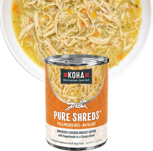 Vista 7 de KOHA Pure Shreds - Entrada de carne para perros, latas de 12.5 onzas (paquete de 12)