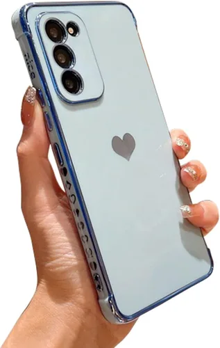Vista 8 de phylla Funda de teléfono compatible con Samsung Galaxy A12 de 6.5 pulgadas, lindo corazón chapado en oro, elegante funda de lujo para mujer