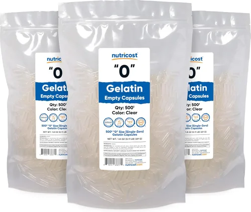 Vista 5 de Nutricost Cápsulas vacías de gelatina tamaño 0-500 cápsulas de gel vacías transparentes '0' - Kosher, sin OMG, sin soja, sin gluten