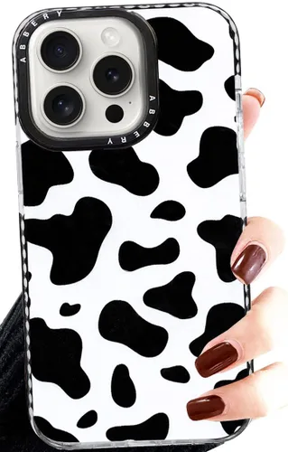Vista 9 de Abbery Diseñado para iPhone 8 Plus/7 Plus/6 Plus/6S Plus Funda transparente con estampado de vaca, linda funda protectora de silicona TPU