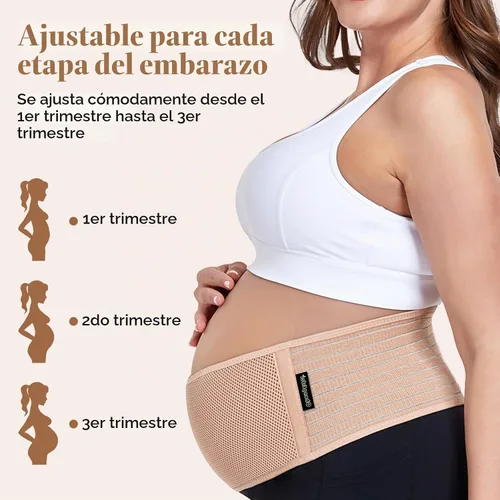 Vista 5 de ChongErfei Pregnancy Belly Band Maternity Belt Back Support Beige