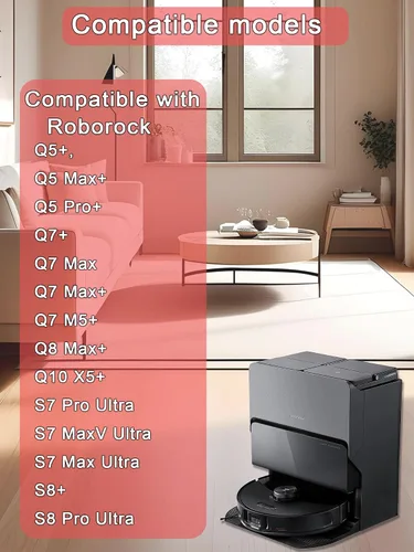 Vista 2 de Paquete de 12 bolsas de polvo al vacío para Roborock serie Q10/Q8/Q7/Q5/S8/S7/G10 12 bolsas para la serie S/Q