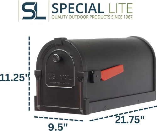 Vista 7 de Buzón de acera Special Lite Products Savannah , negro, SCS-1014-BLK