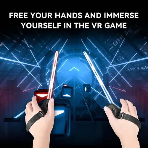 Vista 6 de D.Gruoiza Correas de control mejoradas compatibles con accesorios Meta Oculus Quest 3, funda de mango antideslizante de silicona, correa de mano