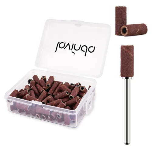 Vista 24 de Lavinda Brocas para taladro de uñas de 3/32 pulgadas de fácil remoción para bandas de lijado, mandril pequeño profesional de acero inoxidable de 3.1