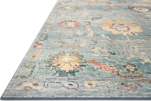 Vista 81 de Loloi Margot - Alfombra de área terracota/laguna de 7'-6" x 9'-6