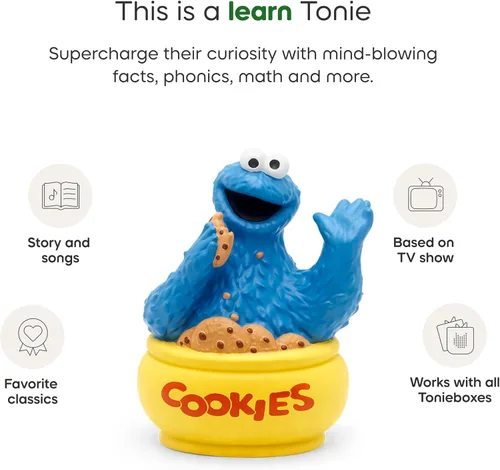 Vista 5 de Tonies Figura de juguete de audio de Cookie Monster de Plaza Sésamo