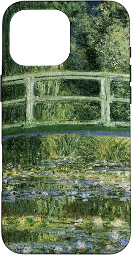 Vista 19 de Monets - Carcasa para iPhone 17 con diseño de lirios de agua y puente japonés