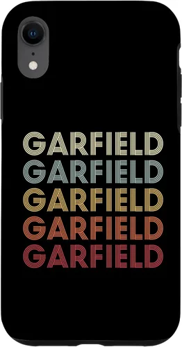 Vista 24 de Funda con texto vintage para iPhone 16 Garfield Michigan Garfield MI Retro
