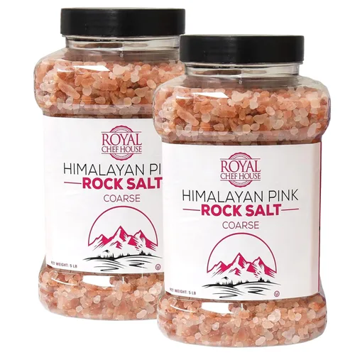 Vista 10 de Sal rosa del Himalaya de grano grueso a granel en frasco, cristales gourmet puros 100% naturales, contiene 84 minerales adecuados para exfoliantes