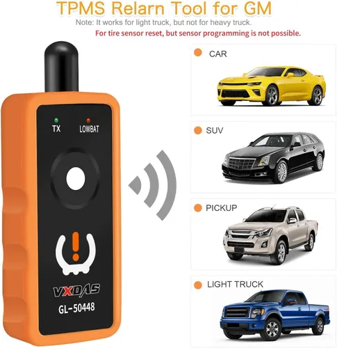 Vista 2 de VXDAS GL50448 Herramienta de reaprendizaje TPMS Compatible para GM Chevy Herramienta de activación de restablecimiento del sensor de presión