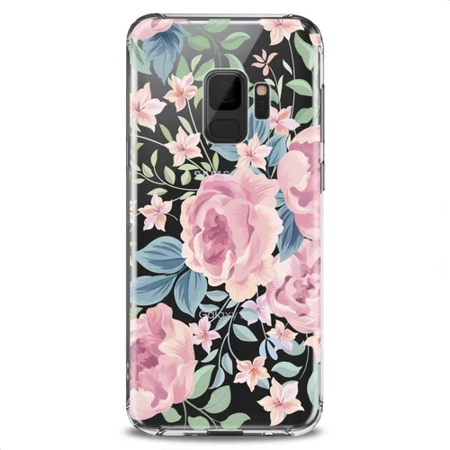 Vista 9 de Funda compatible con Samsung A91 A54 A52 A51 A50 A20 A11 A12 A13 A14 A03s A02s Floral Green Roses Vintage Slim Fit Flowers Cute Blue Print Pink