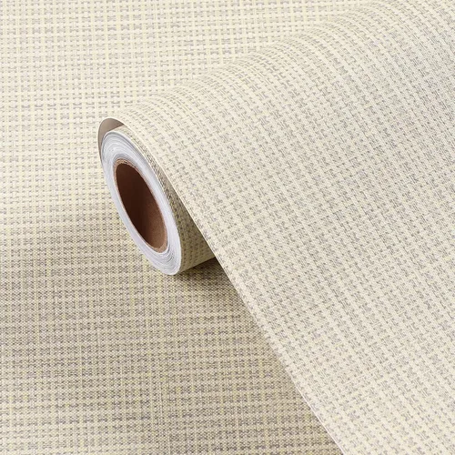 Vista 9 de FunStick Papel Tapiz de Hierba Gruesa Despegar y Pegar Papel Tapiz Texturizado Gris Papel de Pared de Vinilo Autoadhesivo Removible Papel