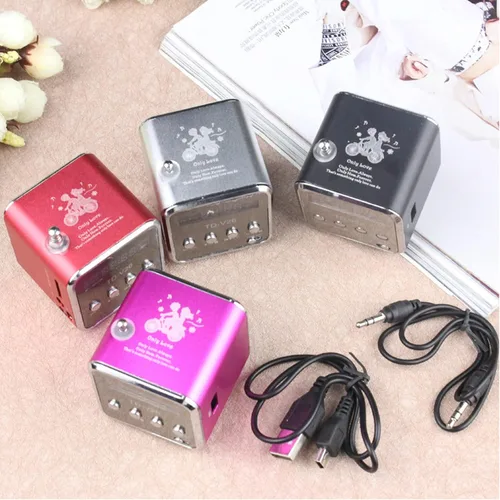 Vista 3 de Mini altavoz Bluetooth, reproductor de música inalámbrico Etigood portátil, radio FM, estéreo digital, reproductor MP3, compatible con tarjeta Negro