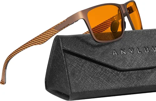 Vista 17 de ANYLUV Blue Light Glasses Men, Relieve Eyestrain and Eye Protection, Al-Mg Metal Computer Blue Light Blocking Glasses