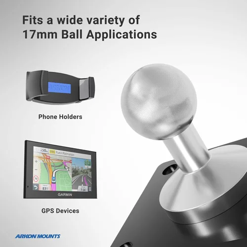 Vista 3 de ARKON Mounts - Adaptador de bola de metal de 4 agujeros a 0.669 in