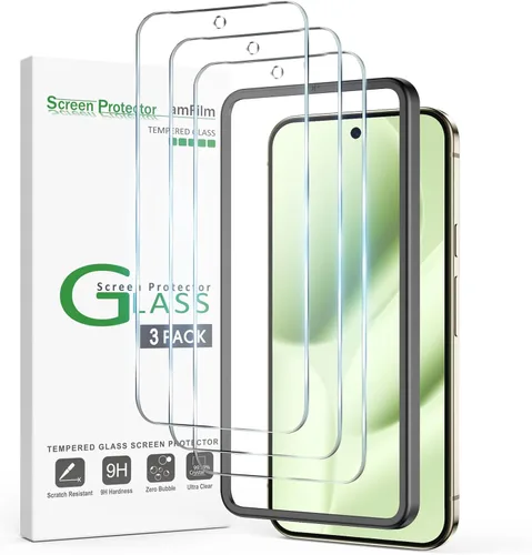 Vista 8 de amFilm Paquete de 3 protectores de pantalla de vidrio templado para Google Pixel 3 (2018)
