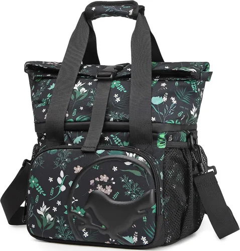 Vista 18 de SUNNY BIRD Lonchera con doble compartimento aislada para mujeres y hombres (azul aguamarina 01)